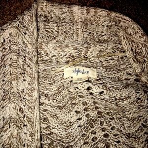 STYLE & COMPANY BEIGE OMBRÉ KNIT CARDIGAN